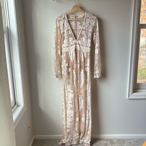 Free People “for love & lemons” dress. Size Medium. Bodysuit dress.